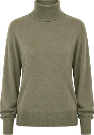 Twinset Truien & Vesten, Dames, Groen, M, Wol, Maglione Dolcevita in Lana Essenziale