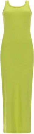 Msgm Sleeveless Scoop Neck Viscose Maxi Dress