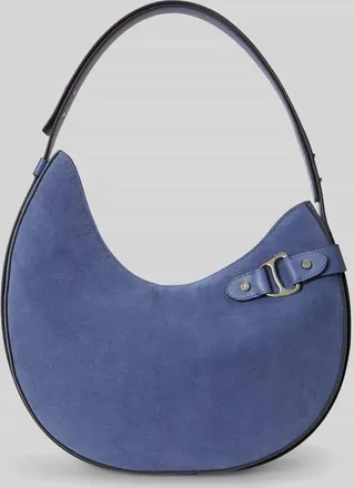 Lauren Ralph Lauren Henkeltasche aus echtem Veloursleder in Blau, Gr&ouml;&szlig;e 1