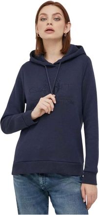 GANT Dames, Sweatshirts & Hoodies, Blauw, Maat: XS Katoen