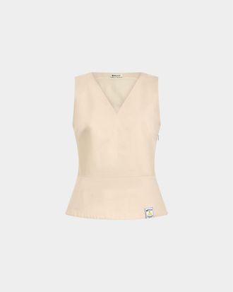 Bally Tennis Collection Sleeveless Top in White at Nordstrom, Size Large Eu