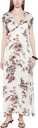 Liu Jo Long Printed Satin Dress - female - Liu Jo - Maxi Dresses - Multicolor - S - Dresses