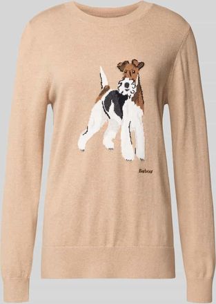 Barbour Regular Fit Strickpullover aus Baumwoll-Kaschmir-Mix in Beige, Größe 34