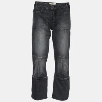 Moschino Jeans Dark Grey Denim Butterfly Back Detail Jeans