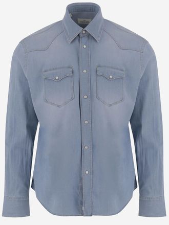 Alessandro Gherardi Jeanshemd aus Stretch-Baumwolle