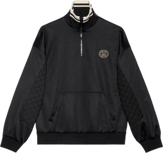 Gucci Technical Jersey Half Zip Jacket Black 768614-XJF4A-1043