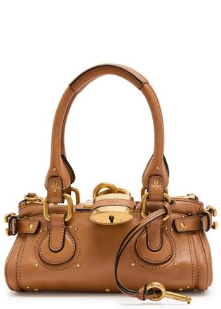 Chlo&eacute; Paddington Padlock Grained Leather Shoulder bag - Tan - One Size