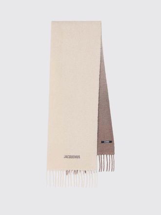 Jacquemus Sciarpa in misto lana dalpaca con logo a contrasto e frange