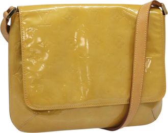 Louis Vuitton Thompson Street Monogram Vernis Beige Patent_Leather Handbag (Pre-Owned)