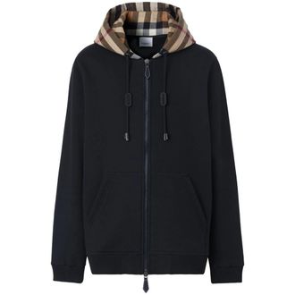 Burberry Check-pattern Zip-up Hoodie
