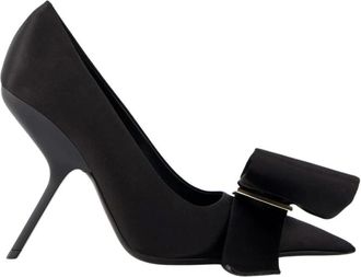 Ferragamo Dames, Schoenen, Zwart, Maat: 37 1/2 EU Satijn