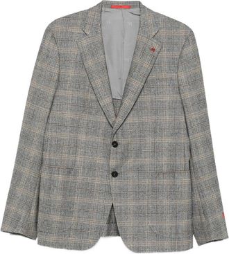 Isaia Checked Single-breasted Suit