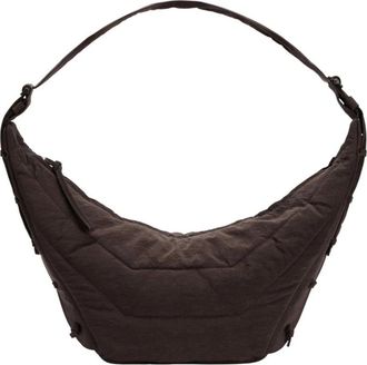 Christophe Lemaire Medium Soft Game Shoulder Bag - unisex - Schoudertassen - Bruin - ONE Size - Leer - Tassen