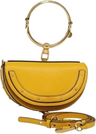 Chlo&eacute; Pre-owned Hand Bag - Dames - Vintage Handtas - Geel - ONE Size - Leer - Vintage
