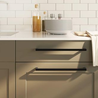 Berkfield Home Cabinet Handles 20 pcs Black 320 mm Stainless Steel