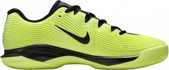Nike Womens Vapor 12 Hard Court Tennis Shoes In Black/light Lemon Twist/blue Ribbon Heather/white