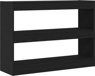 vidaXL Bookcase Black oak 100 x 30 x 72 cm Engineered Wood Vidaxl