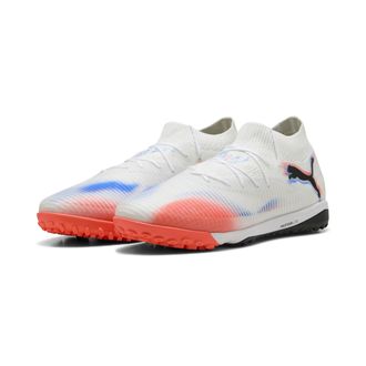 Puma Unisex Future 8 PRO CAGE Soccer Shoe, White Black-Glowing RED, 8.5 UK