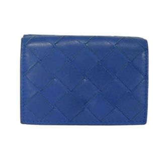 Bottega Veneta Pre-owned Wallets, female, Blue, Size: ONE SIZE Pre-owned Tiny Wallet Calfskin Trifold Wallet