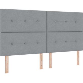 vidaXL Cabecero Led Con Luces De Tiras Led Gris Claro 180 Cm Tela Vidaxl