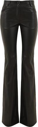 Aniye By Carly Pant - Dames - Wijde Broeken - Zwart - M - Leer - Broeken