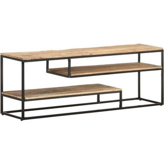 vidaXL Mueble Para Tv De Madera Maciza De Mango Rugosa 130x30x45 Cm Vidaxl