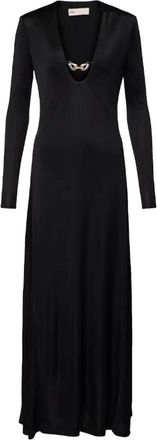 Tory Burch Jessa Midi Jurk - Dames - Maxi kleedjes - Zwart - XS - Kleedjes