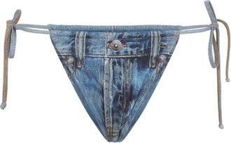 Diesel Denim Bikini Bottoms - Dames - Bikinis - Blauw - L - Denim - Badmode