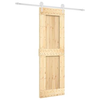 vidaXL Puerta Corredera Natural Y Blanco 70 X 210 Cm Vidaxl