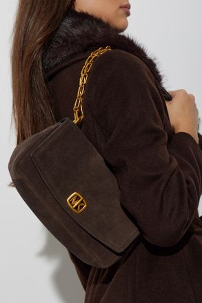 Michael Michael Kors Baryant Suede Shoulder Bag, Womens, Brown