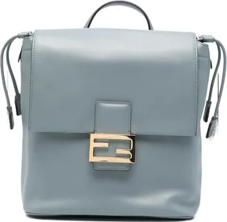 Fendi Zaino con placca FF - Blu