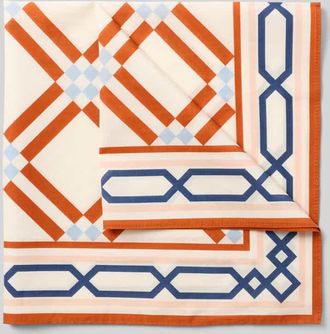 Selected Tuch aus reiner Baumwolle Modell NICOLAJ BANDANA in Offwhite, Gr&ouml;&szlig;e 1