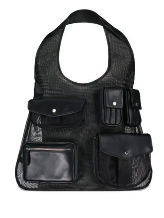 Simone Rocha Utility Pocket Vest tote bag - women - Nylon/Nylon/Polyurethane/Calf Leather - OS - Black