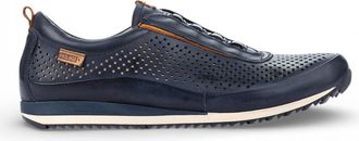 Pikolinos Pikolinos Mens Blue Leather Elastic Slip-on Sneaker Trainers Shoes - Liverpool