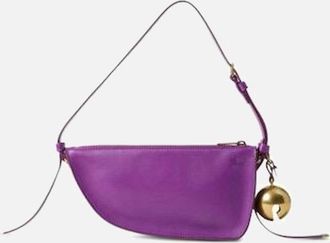 Burberry Womens EKD Nappa Leather Mini Shield Sling Bag - Purple - Size: UNI