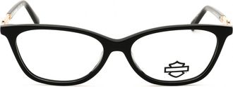 Harley-Davidson HD50151 Acetate Cat-Eye Eyeglasses - Black