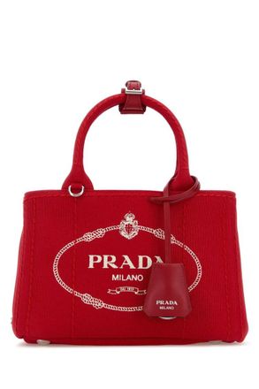 Prada Red Logo Mini Tote
