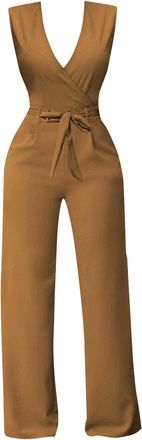 GRACE KARIN Donna Vestito Tubino Midi Design Estate Scollo A V Senza Maniche Slim Lago Nero Puro L 125501139
