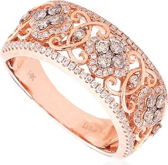 Le Vian Ladies Chocolate Diamonds Fashion Ring in 14k Strawberry Gold