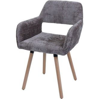 Hhg Silla De Comedor Hhg 867 Ii, Silla Silla De Cocina Silla Tapizada, Madera Tela/textil Chenilla (465g/m&sup2;) Mvg, Marr&oacute;n