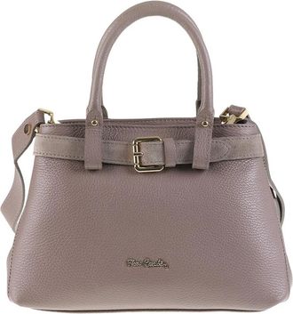 Pierre Cardin Leren Handtas met Handvatten - Dames - Handtassen - Beige - ONE Size - Katoen - Tassen