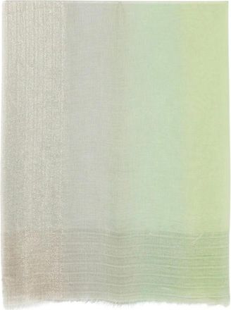 Faliero Sarti Gefreanst Sjaal - Dames - Zijden sjaals - Groen - ONE Size - Polyester - Accessoires