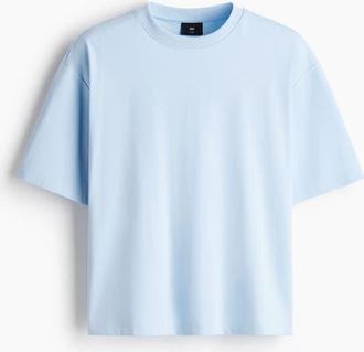 H&M Oversized Fit T-shirt in Light Blue at Nordstrom, Size Xx-Large