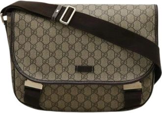 Gucci Pre-owned Cross Body Bags, female, Brown, Size: ONE SIZE Pre-owned GG Supreme Shoulder Bag