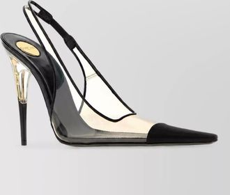 Saint Laurent transparent pvc high heel mules