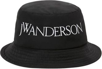 J.W.Anderson Zwarte Bucket Hat voor een Stijlvolle Look - unisex - Hoeden - Zwart - S/M - Polyester - Accessoires