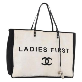 Chanel Pre-owned Tote Bags, female, White, Size: ONE SIZE Pre-owned Vintage Tote Bag