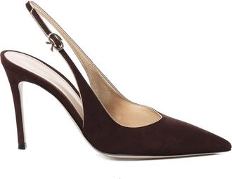 Gianvito Rossi Bruine Su&egrave;de Stiletto Hak Schoenen - Dames - Pumps - Bruin - 37 1/2 EU - Su&egrave;de - Schoenen