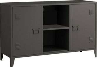 Dmora Aparador Ribes, Bufé de salón, Aparador de salón, Despensa de cocina, 120x40 h73 cm, Pizarra - Dmora