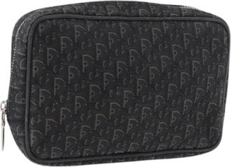 Dior Pre-owned Trotter Canvas Pouch - Dames - Vintage Accessoires - Zwart - ONE Size - Vintage